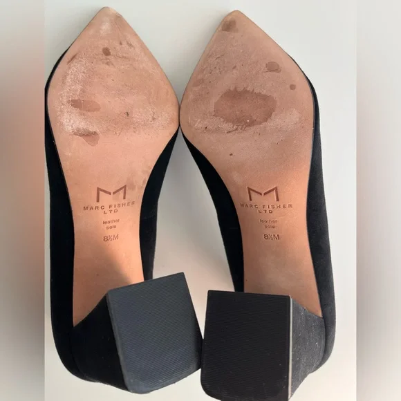 Marc Fisher LTD black suede Zala pumps sz 8.5 - Picture 5 of 5